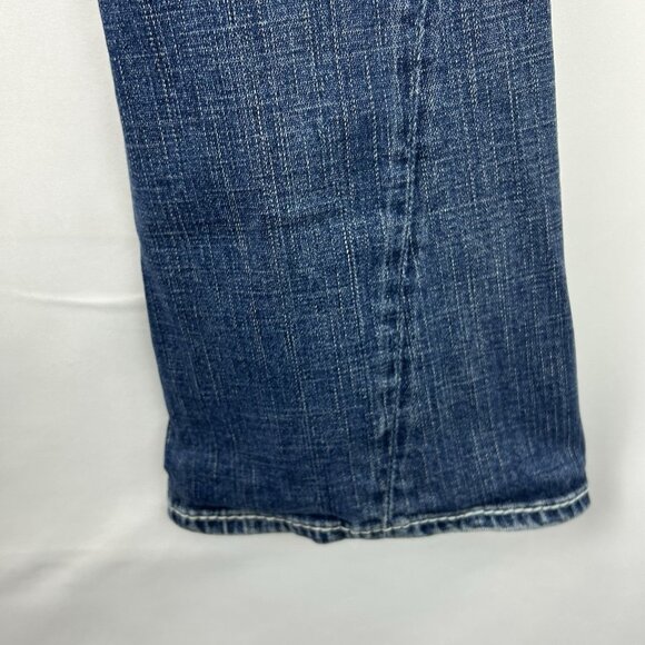 Vintage True Religion Rainbow Joey Jeans Womens 28 Low Rise Flare USA Distressed - Picture 12 of 16